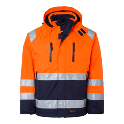 Fluorescent orange/navy