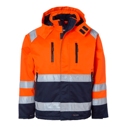Fluorescent orange/navy