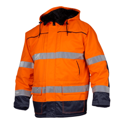 Fluorescent orange/navy