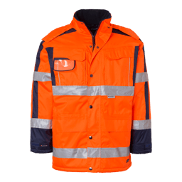 Fluorescent orange/navy