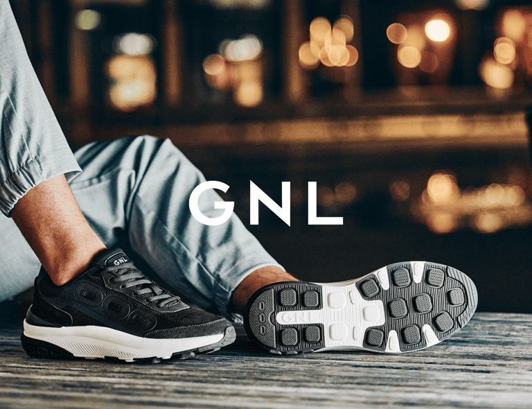Löpskor från GNL – klickbar bild med logotyp.